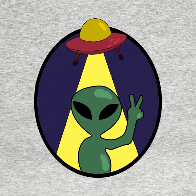 Extraterrestrial Peace by deadlydelicatedesigns